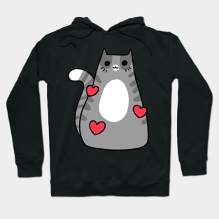 Blue Tabby Love Hoodie